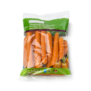 Certificats composés et biodégradables Sacs d'emballage de légumes Carrot Custom