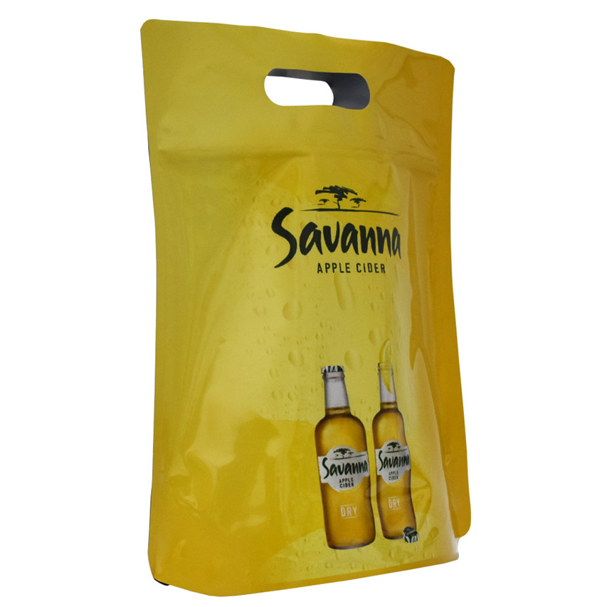 Logo personnalisé recyclé biodégradable stand up sachets douanes sacs de bière en vrac