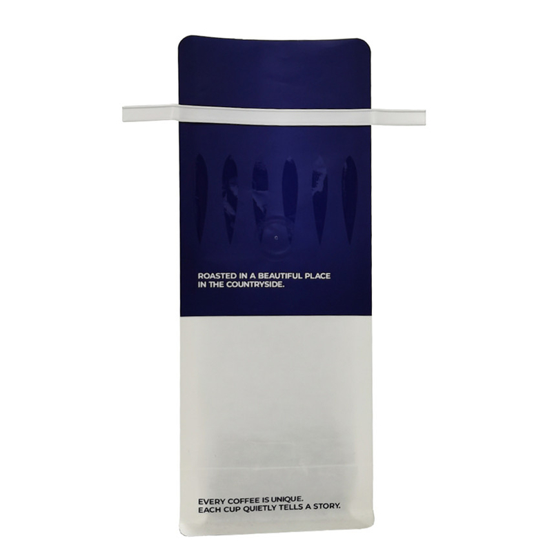 Différence de feuille de logo personnalisée entre sacs en papier biodégradables et dégradables avec sac à café à fond plat en étain