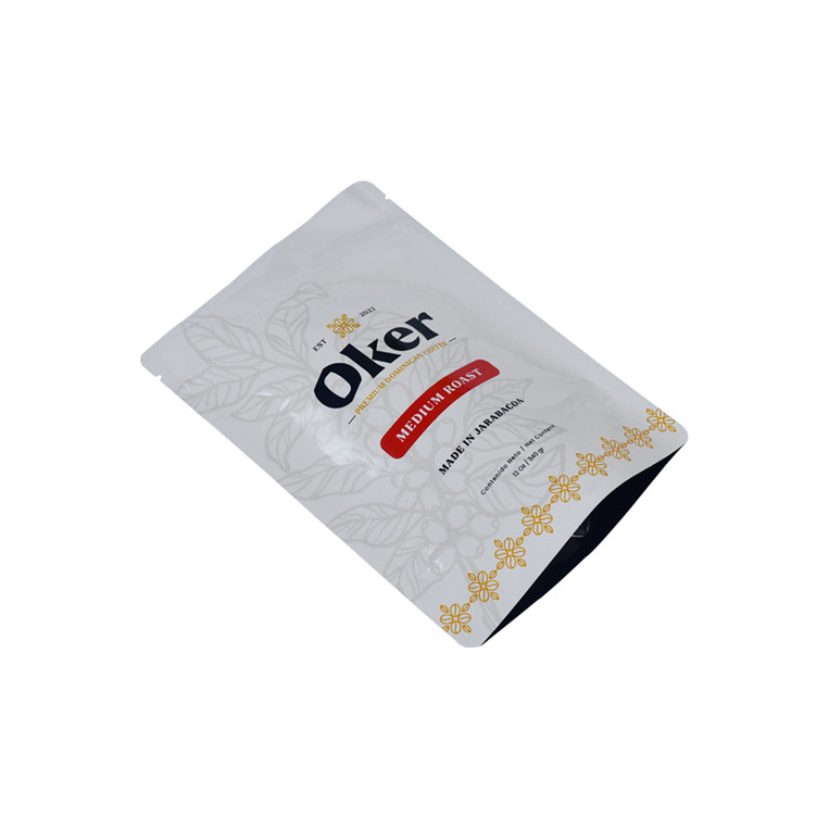 Meilleur prix quad sceller pochette à glissière Tand Up Pouch Matt Black Coffee Bag