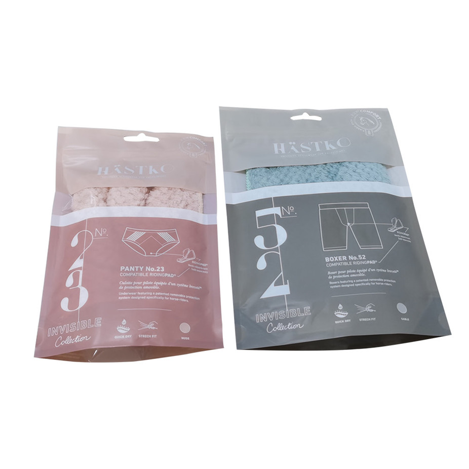 Ziplock Kraft en papier kraft Revitable Sac en plastique pour lisser les sachets d'impression