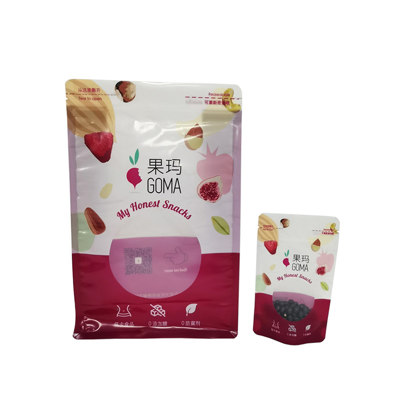 Fabricant de Chine Clear Food Packaging Matériau de la marque de canne à sucre Nom de marque pour les fruits secs Impression d'emballage