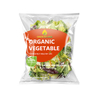 Sac d'emballage vert compostable bioplastique pour salade de légumes avec barrière
