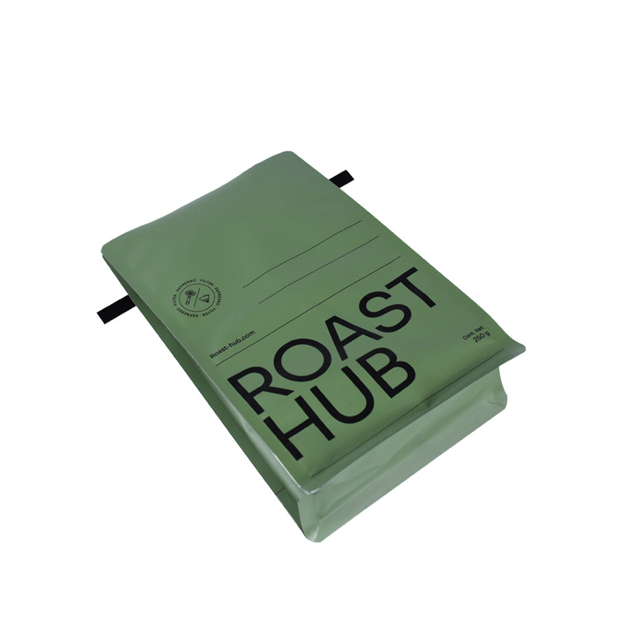 Sac à fond plats à café ECO avec cravate en étain