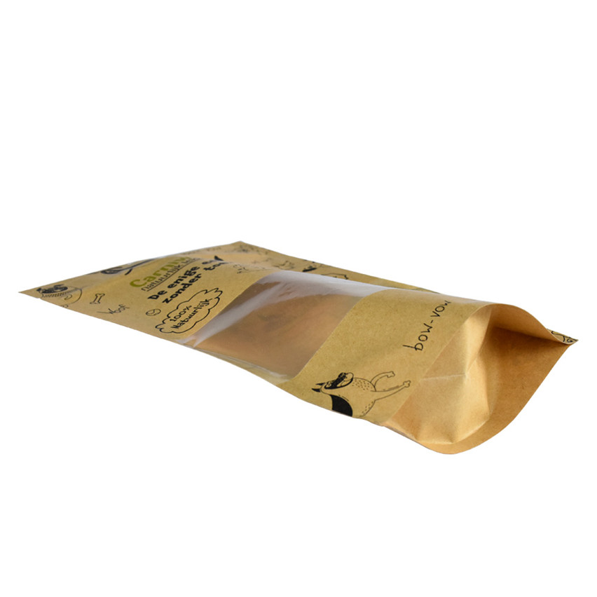 Logo personnalisé Stand Up Compostable Corn Starch Pet Food Sacs Wholesale