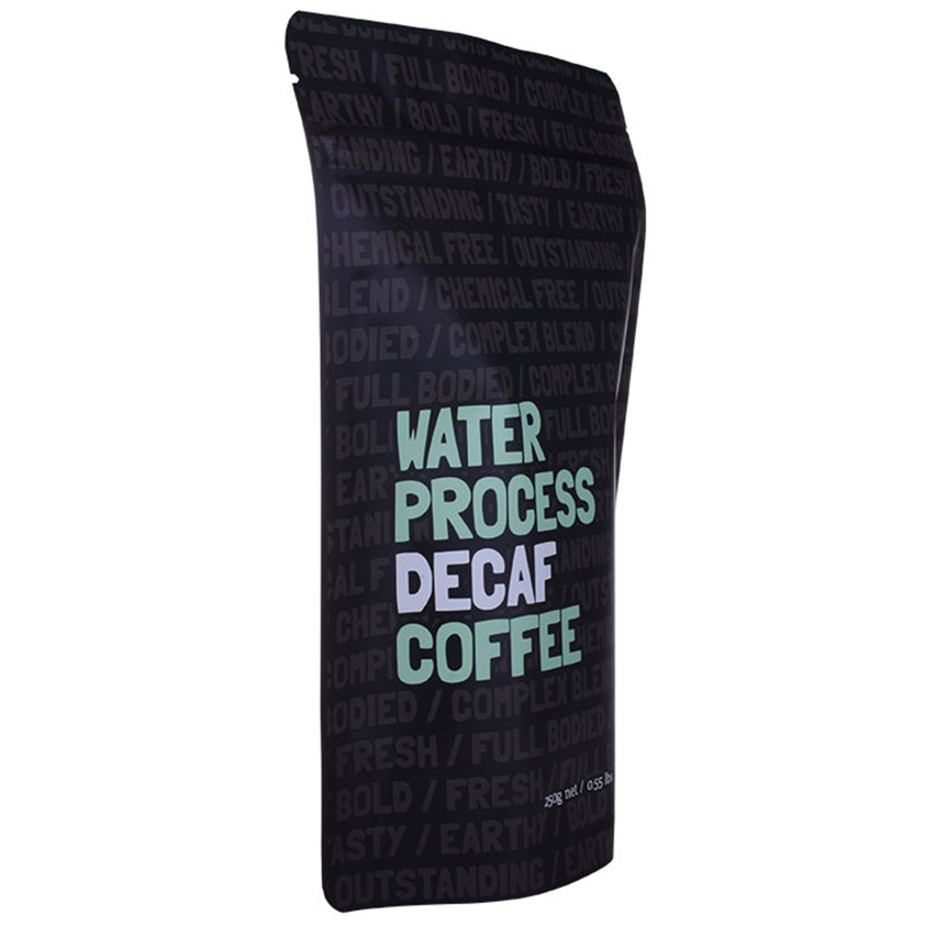 Conception personnalisée stand up up glissant en plastique de café en gros en gros