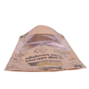 Sac d'alimentation en papier kraft de joint ziplock de ziplock refermable avec fenêtre transparente