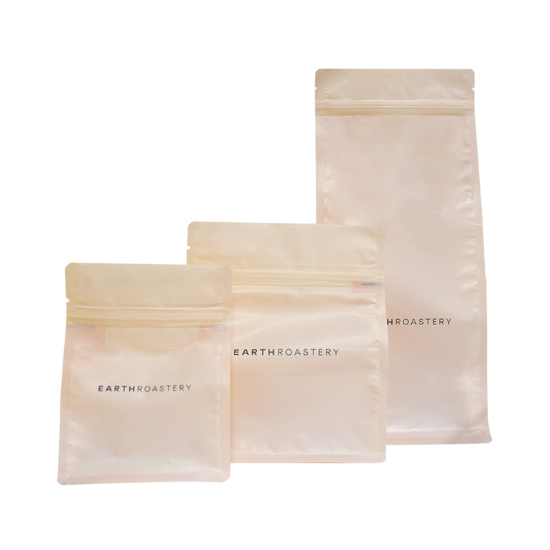 Sacs de café à fond plat biodédable à fond plat sur mesure de qualité supérieure avec vanne