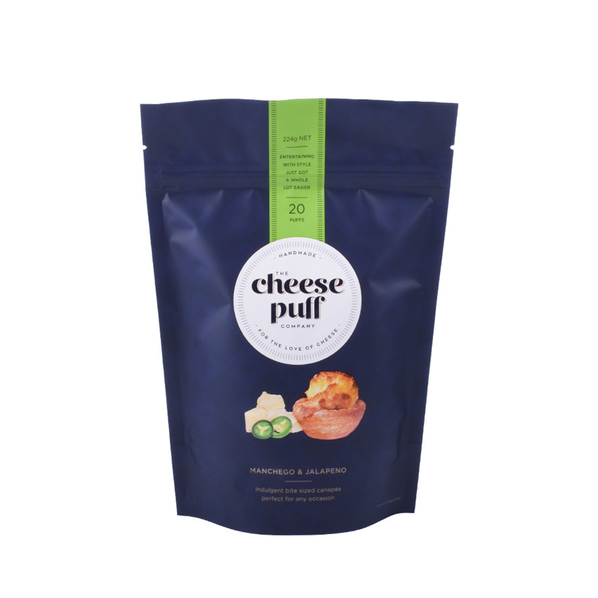 Excellente production personnalisée Matt Zip Lock Sac à fromage
