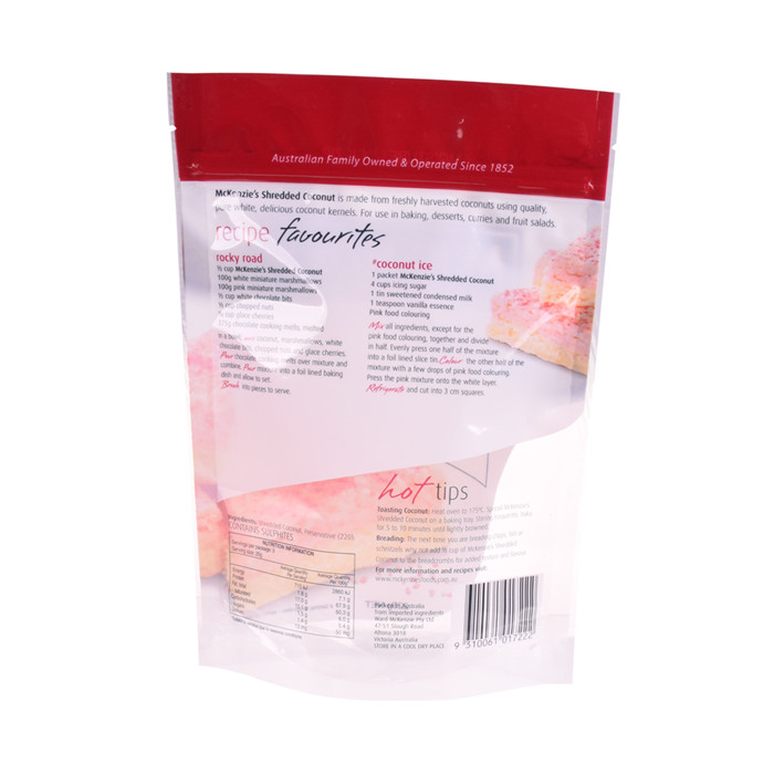 Sac d'emballage de bonbons d'emballage flexible avec plastique zip