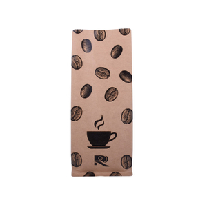 Sac de café à fond d'emballage de sécurité alimentaire biodégradable durable avec impression