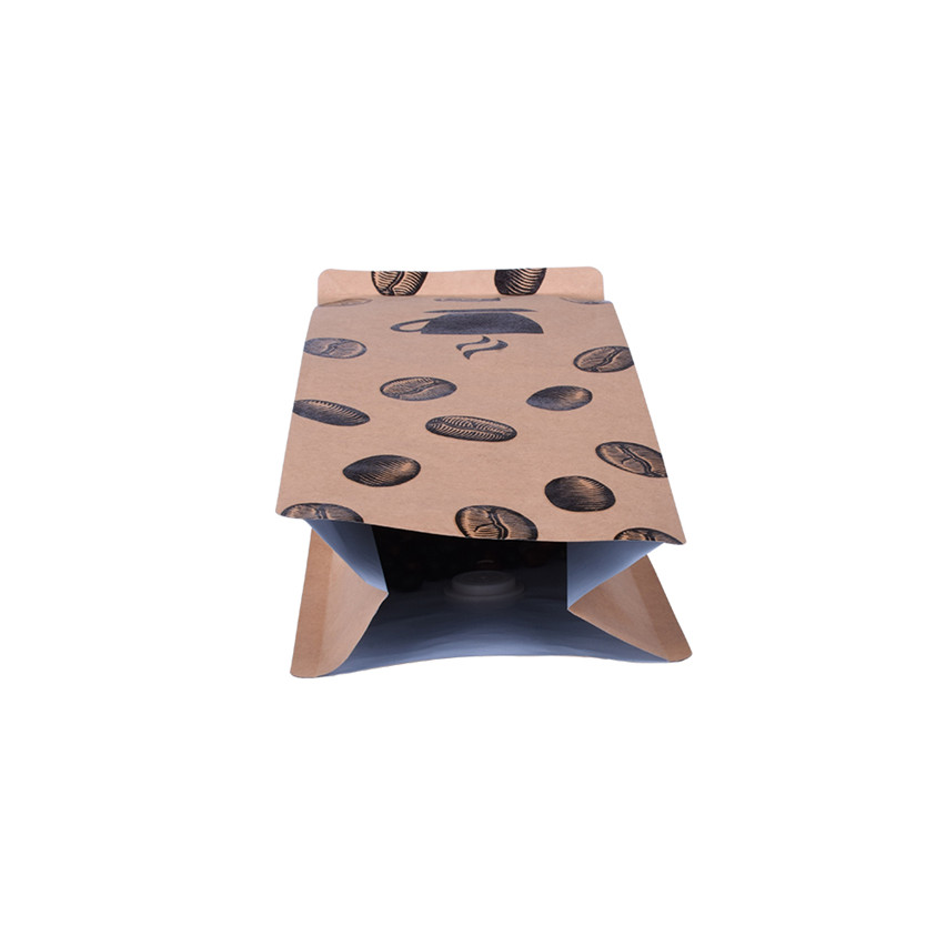 Sacs d'emballage de café à fond plat Conscient Custom Flat Flat