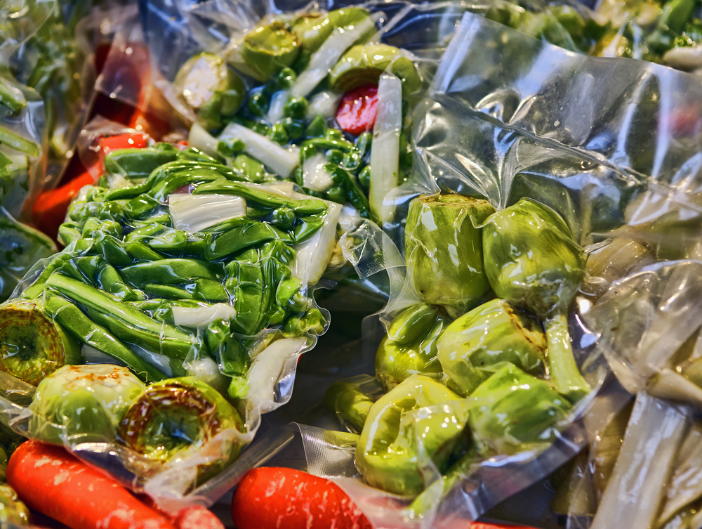 Sac &agrave; vide compostable pour aliments frais
