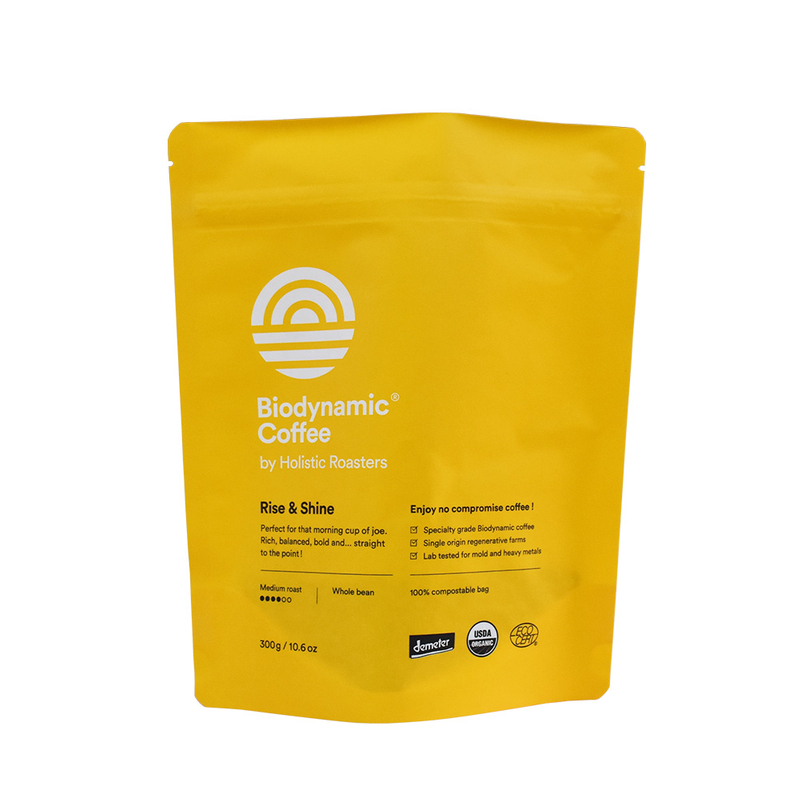 Les sacs en plastique d'amidon de maïs 100% biodégradable se dressent un sachet de thé