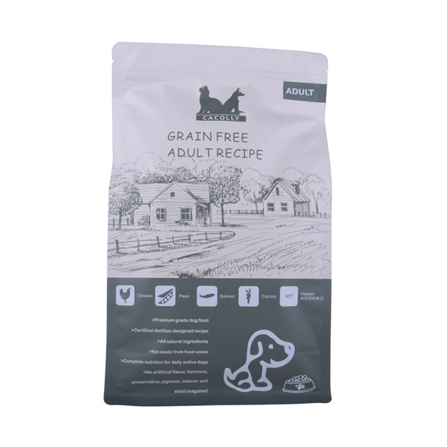 Sac de nourriture pour volaille de recyclage, pochette debout avec fermeture à glissière