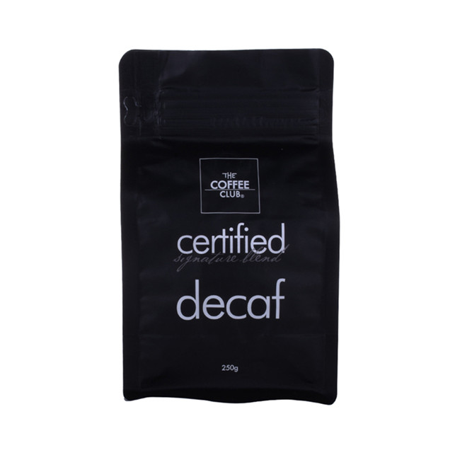 Eco Friendly 250G Cafe Packaging Pouche avec fermeture à glissière de poche 