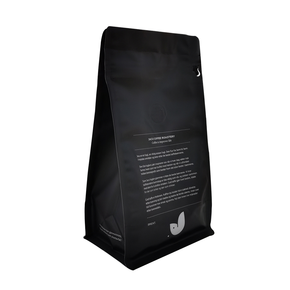 Commerce de gros personnalisé 100 sacs de café à fond plat recyclables avec valve