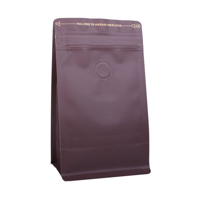 Sac à café en papier Kraft 500g avec soupape pour grain en stock