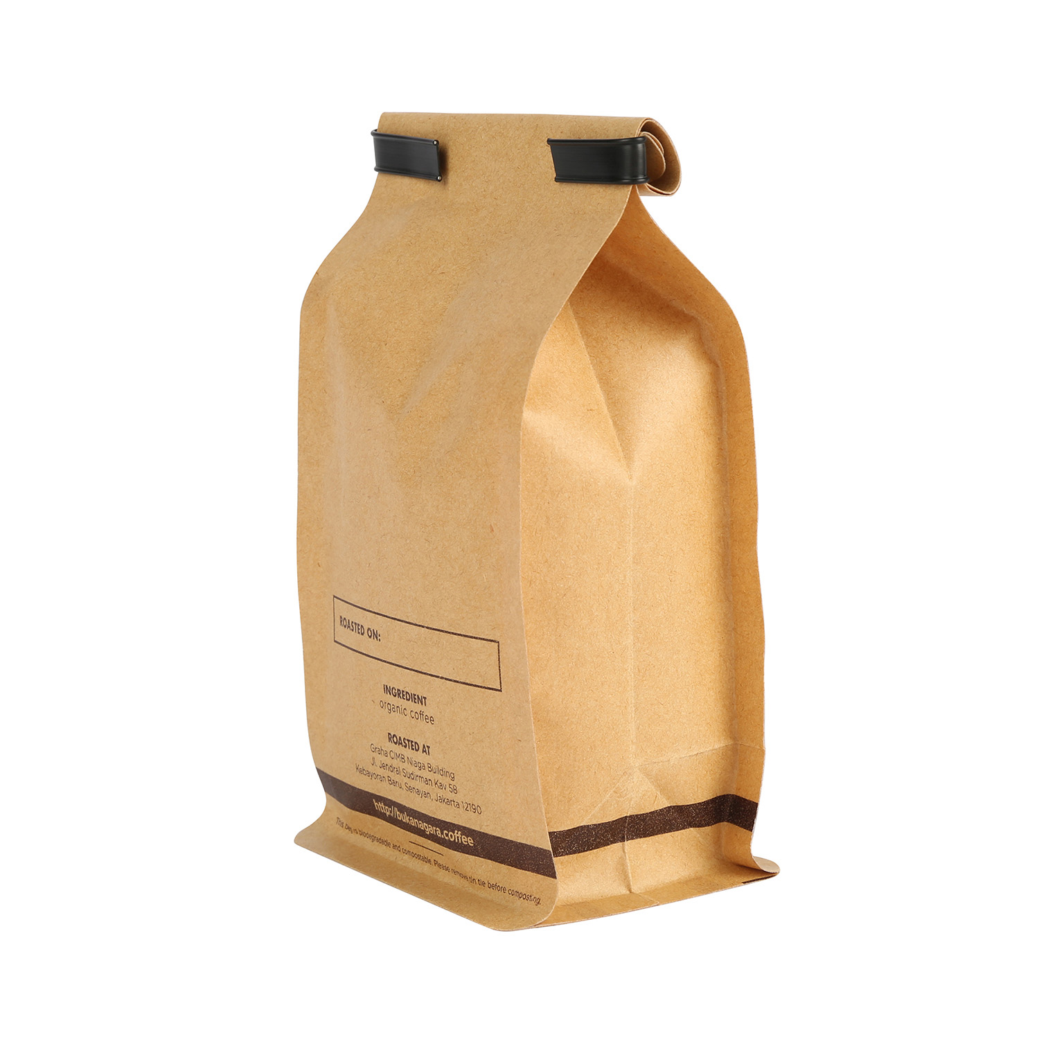 Compostable Biodégradable Box Box Box Pouch Café Bag