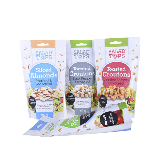 Logo personnalisé Pocket Zip Kraft Paper Food Sachets Recyclable Pouche biodégradable Fruit séché en gros