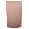 Food Grade Tear Off Zip Kraft Paper Sachets Black Zip Lock Sacs Compostable T-shirt Sacs