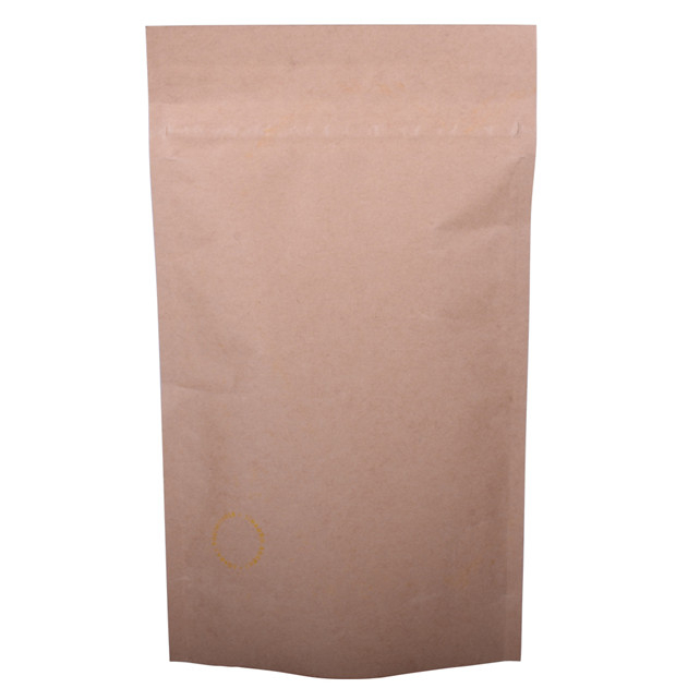 Food Grade Tear Off Zip Kraft Paper Sachets Black Zip Lock Sacs Compostable T-shirt Sacs