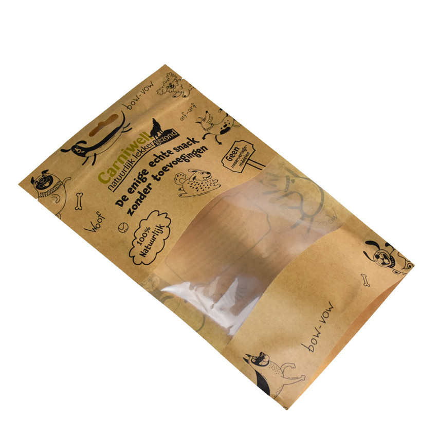 Logo personnalisé Stand Up Compostable Corn Starch Pet Food Sacs Wholesale