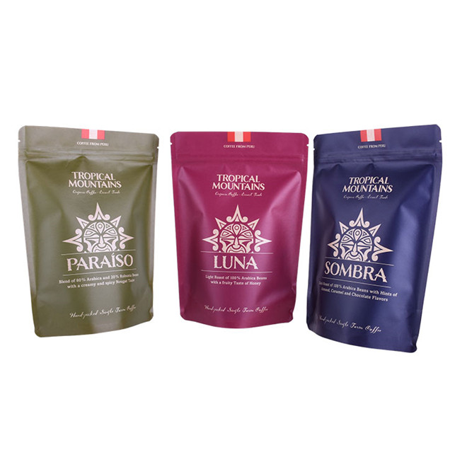 Sac à café Resaleabele FSC 100 g de café Eco Friendly with Print personnalisé