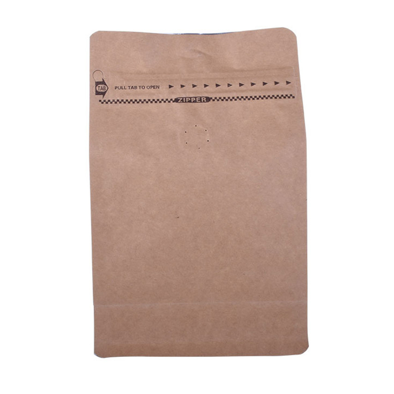 Ziplock de haute qualité Clear Fot Bottom Kraft Paper Bag Wholesale
