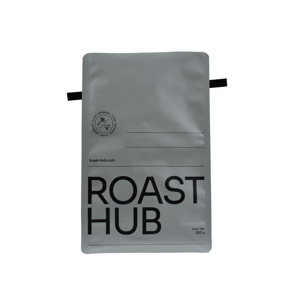 Sac à café en papier à feuilles zippées en gros de l'humidité en vrac