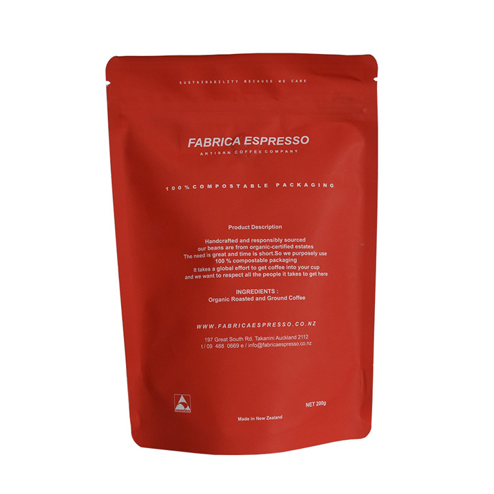 Décalage à imprimer à glissière en plastique en plastique sacs de café avec valve