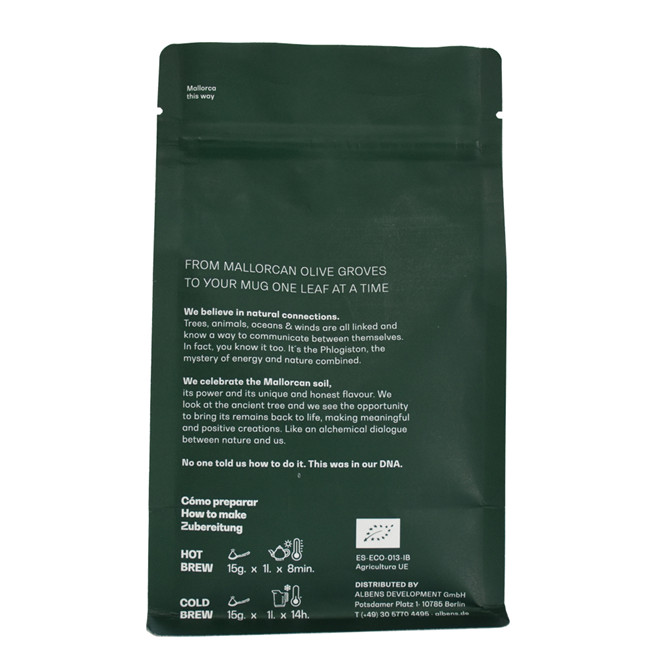 Compostable flexible emballage à l'épreuve d'humidité Sacs de thé à café