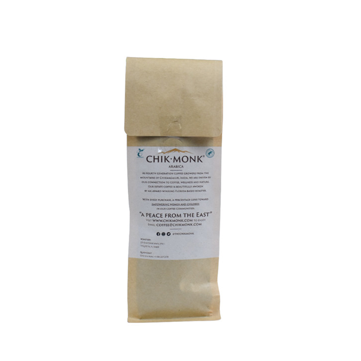 Plastique en plastique Small Zip Top Cellophane Gusset Sacs Pouche pour l'emballage de café