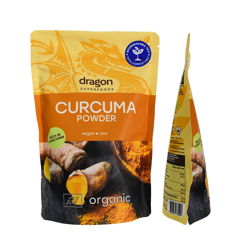 Compostable Standable Up Curcuma Powder Food Packaging Sacs Wholesale