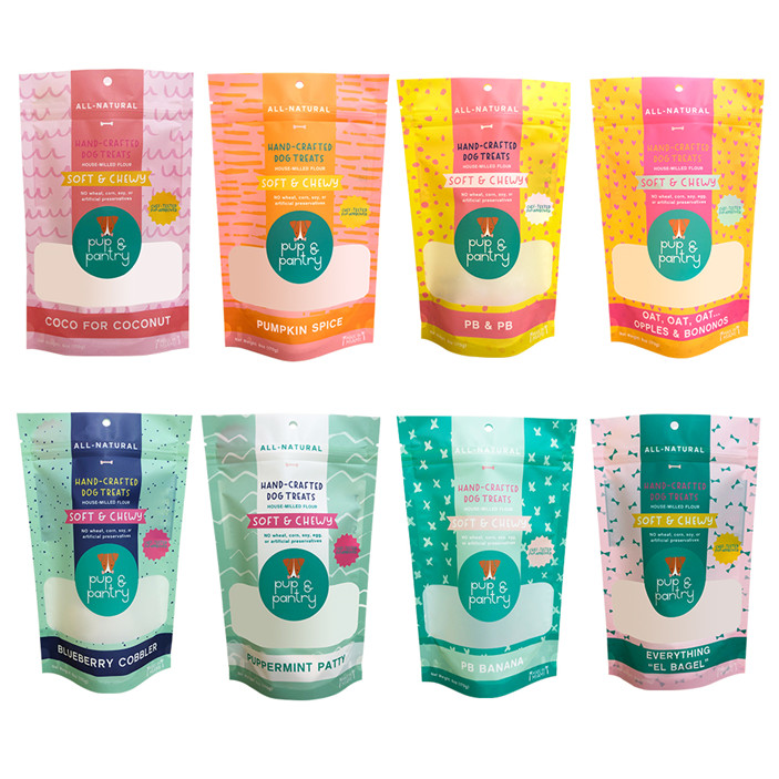 Standup Dog Food Emballage Eco Friendly Biodegradable Emballage Pouche de nourriture pour animaux de compagnie avec fermeture éclair