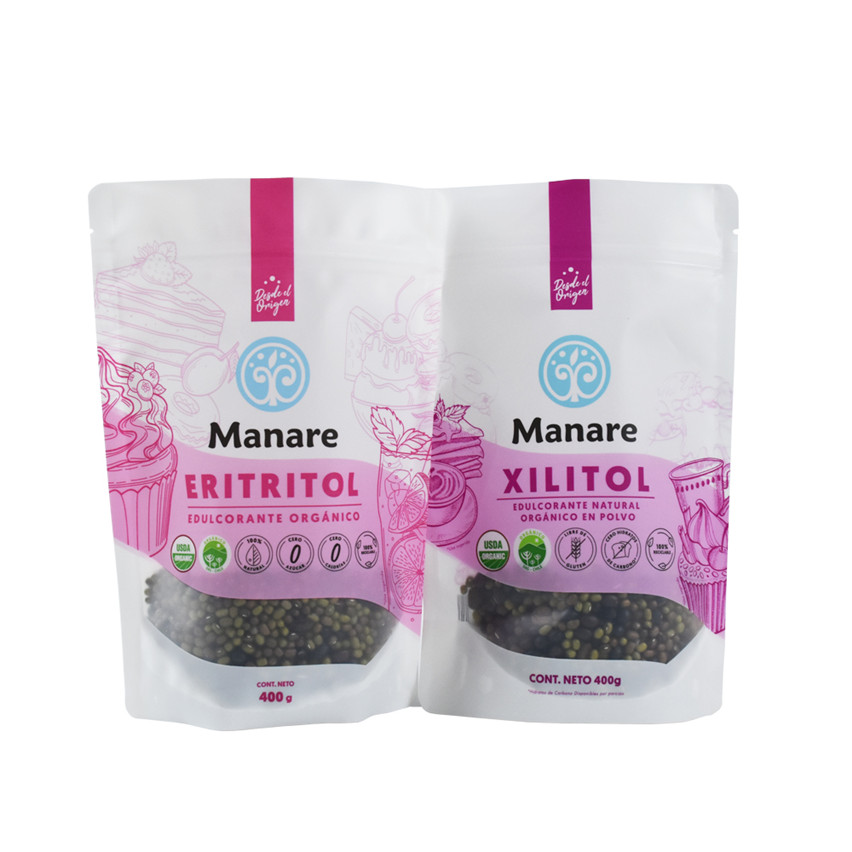 Impression colorée Alternatives Eco à Plastic Stand Up Emballage pour la nourriture en gros