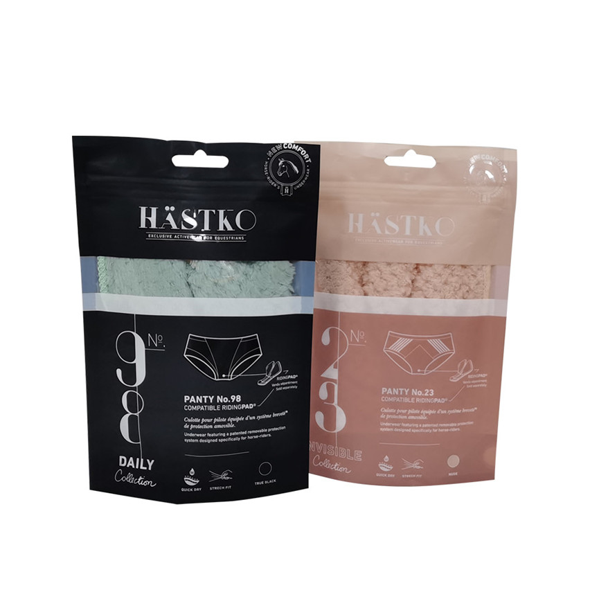Compostable Custom Production Stand Up Apparel Packaging Sacs Wholesale