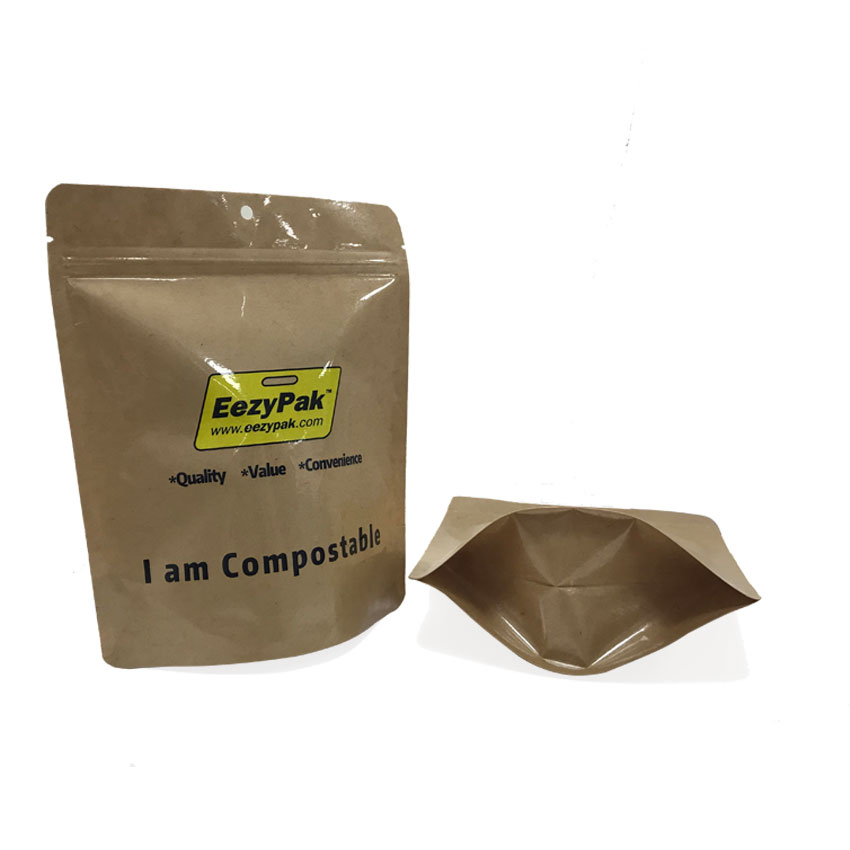 Biodégradable IPLOCK stand up pochet Pouchable compostable Packaging Compostable Sac