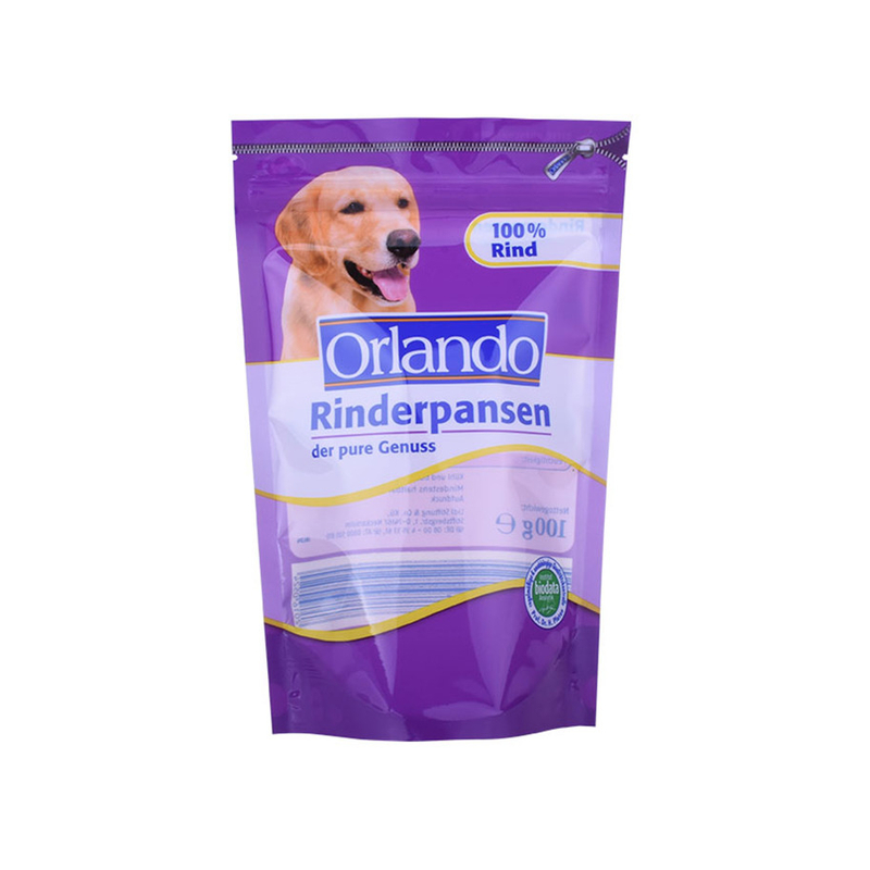 Sac d'alimentation animale composable Sac debout avec fermeture à glissière