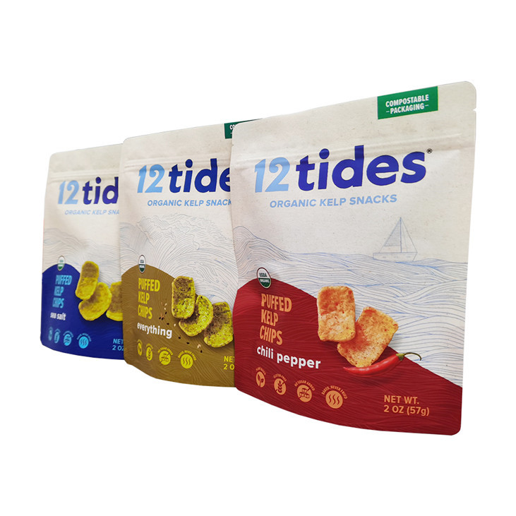 Sachets de Pla barrière en papier mat compostable