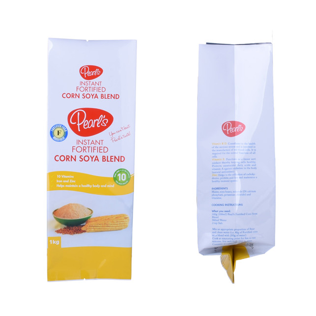 Solutions d'emballage de farine de maïs Sacs écologiques avec soufflet latéral