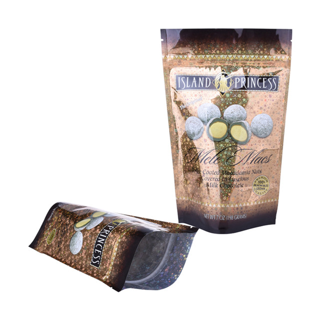 Sac à fermeture à glissière en emballage en plastique pour collation avec finition au laser