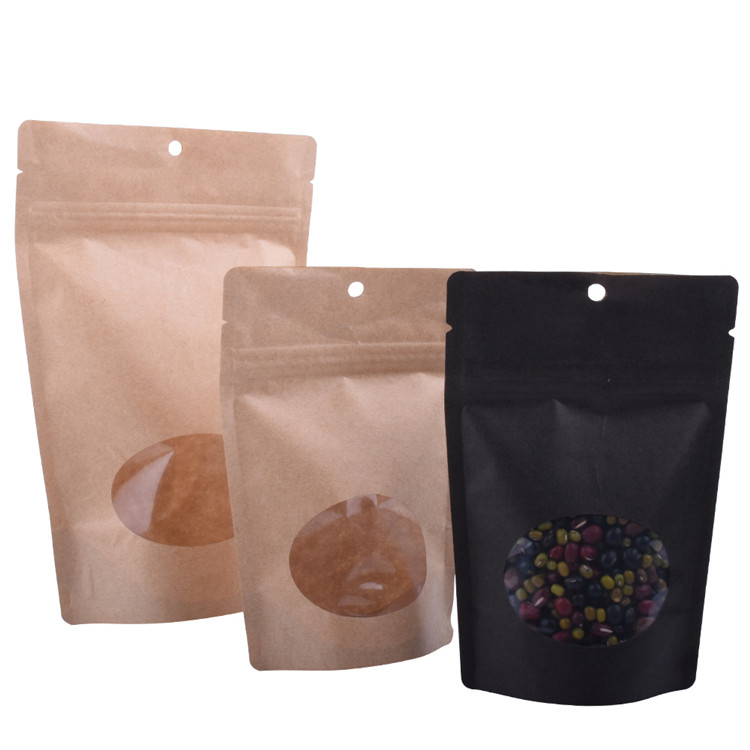Vente chaude de sachets de thé compostables en papier kraft avec fenêtres