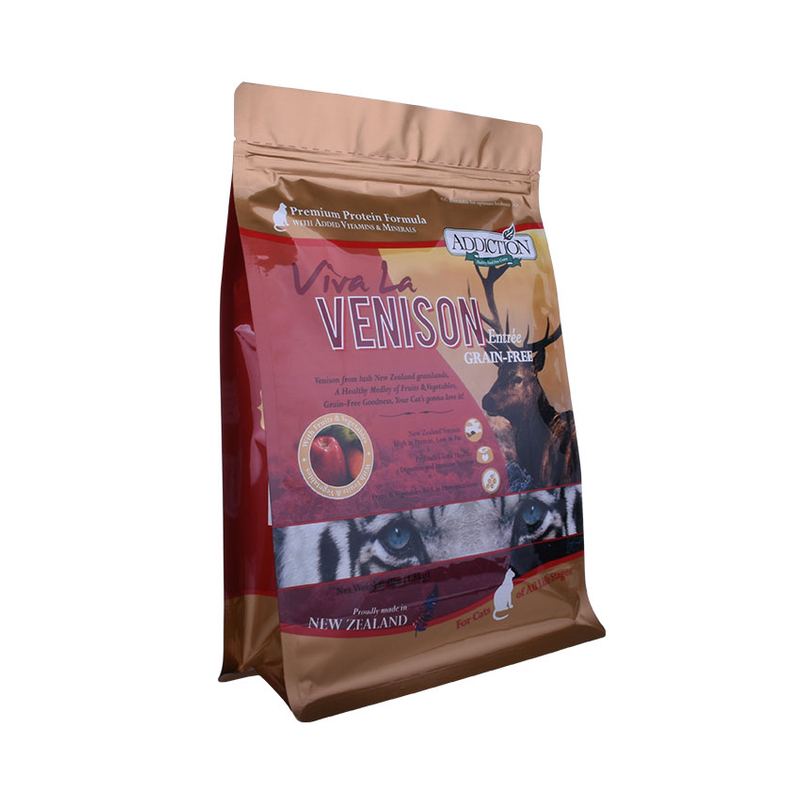 Les matériaux stratifiés ont adapté le sac imperméable aux besoins du client de Pacakging de nourriture de chat de catégorie comestible
