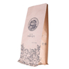 Valve de sac de café à fermeture éclair supérieure standard naturelle