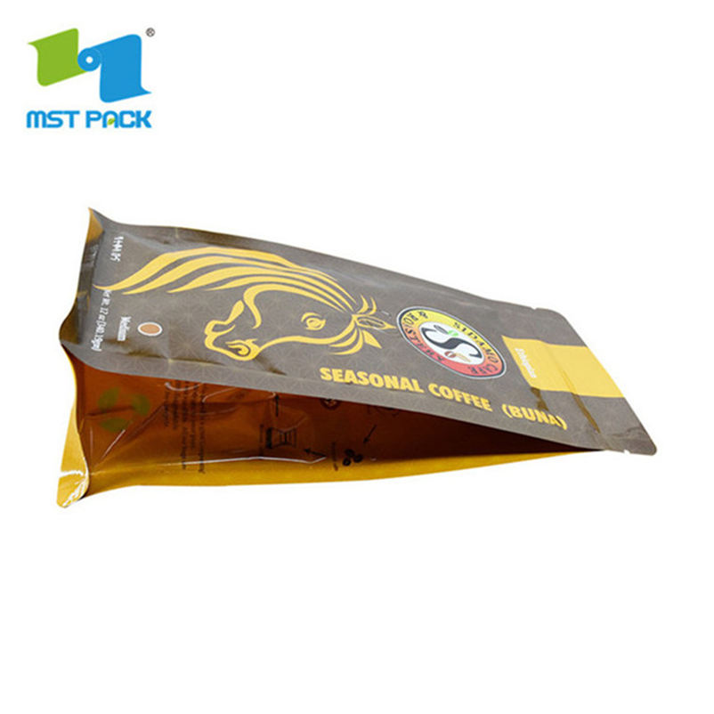 Sac transparent écologique de café moulu