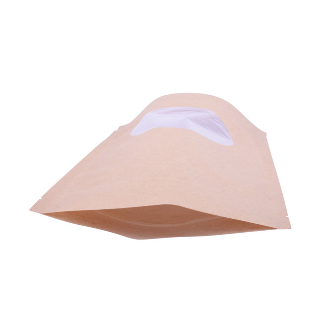 Sacs en papier kraft compostables non imprimés en stock pour les noix