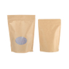 Certificat Zipper Top Food Sacs Paper Sacs Sock Up Pouche avec une fenêtre Scelable Emballage