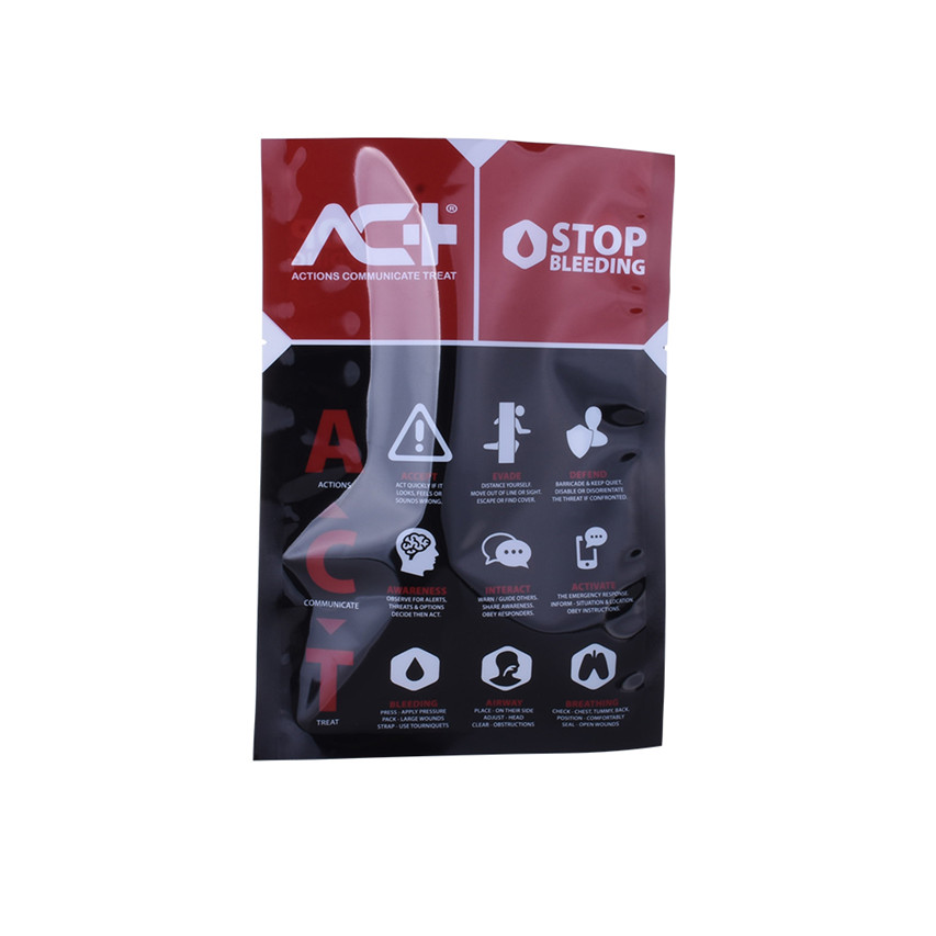 Déchirure de sceau de chaleur personnalisée Les entreprises d'emballage biodégradable zip se dressent les sacs de scellant sous vide d'économie alimentaire zip