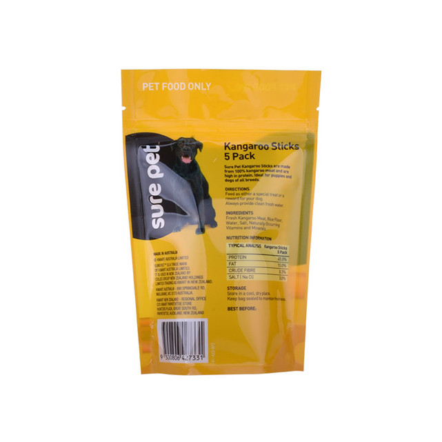 Inventaire feuille doublée de chats à l'épreuve d'humidité Sacchage des aliments pour chat